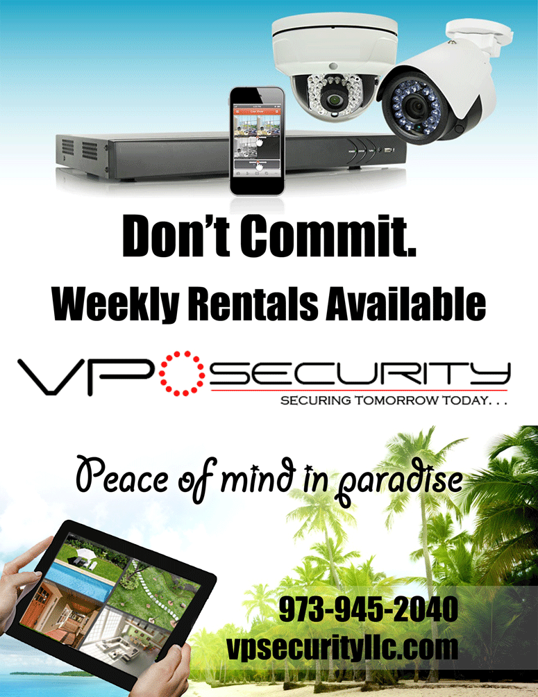 VP Security offers temporary rental systems for you while on vacation so you can keep an eye on home. Serving NJ, NY, PA. 