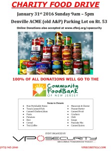 Charity Food Drive - Hosted By VP Security